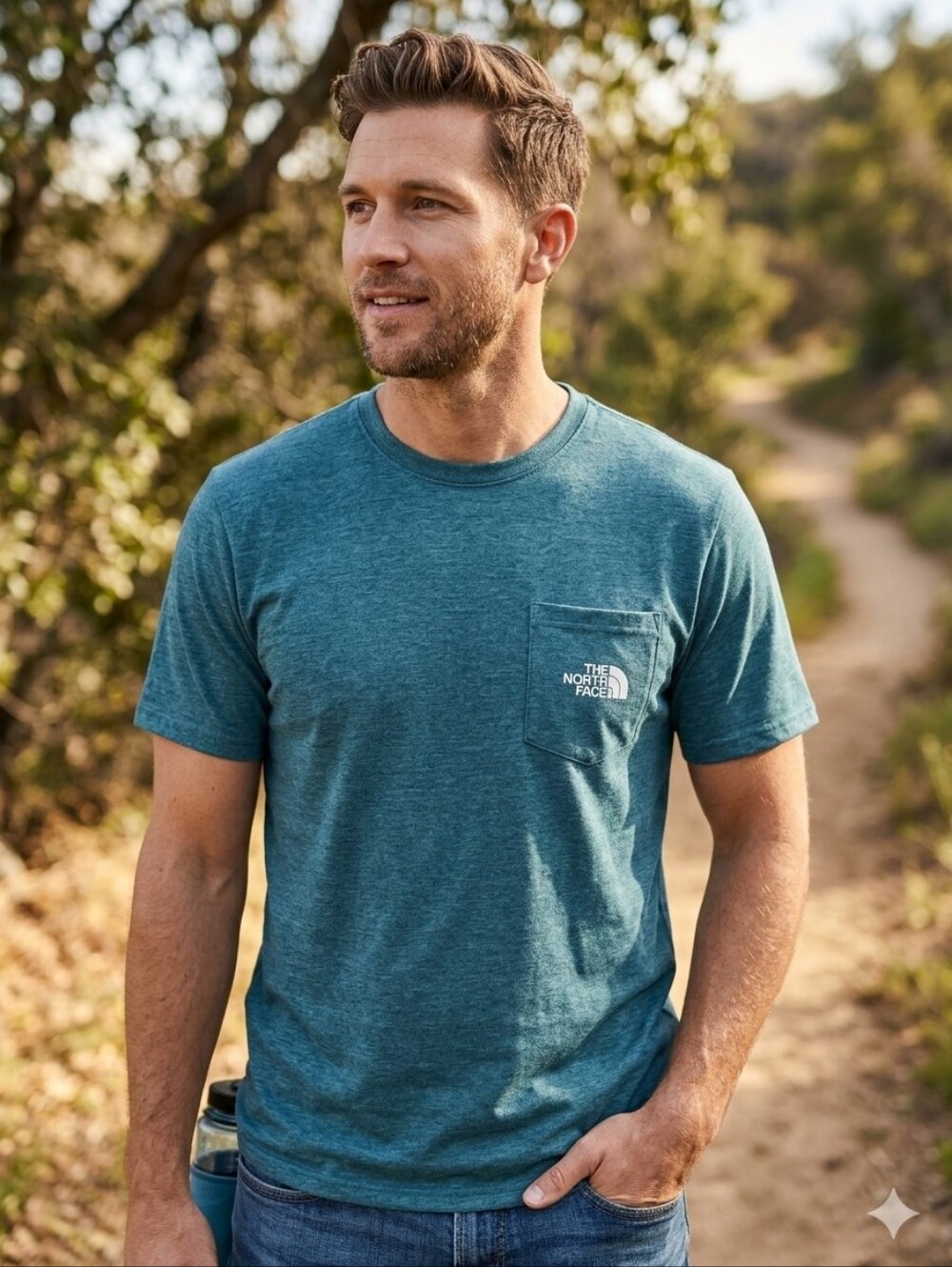 The North Face Men's Teal Short Sleeve Tee